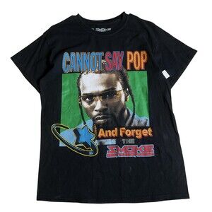 Pop Smoke Shirt Mens M Black Graphic Print Crew Neck Cotton Tagless Music